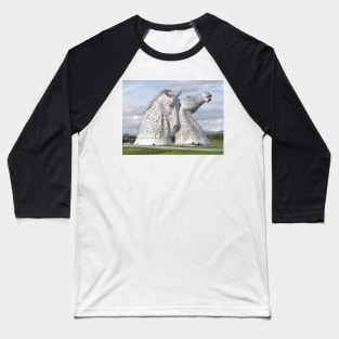 the Kelpies , Helix Park , Grangemouth  43112 Baseball T-Shirt